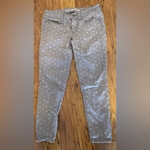 American Eagle Outfitters light purple with white Polka Dot Skinny Jeggings 6